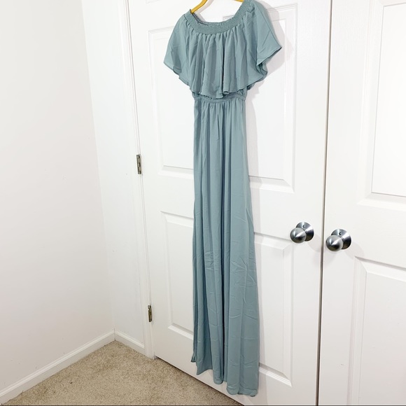 Show Me Your Mumu Hacienda Maxi Dress Silver Sage - Picture 3 of 10